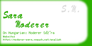 sara moderer business card